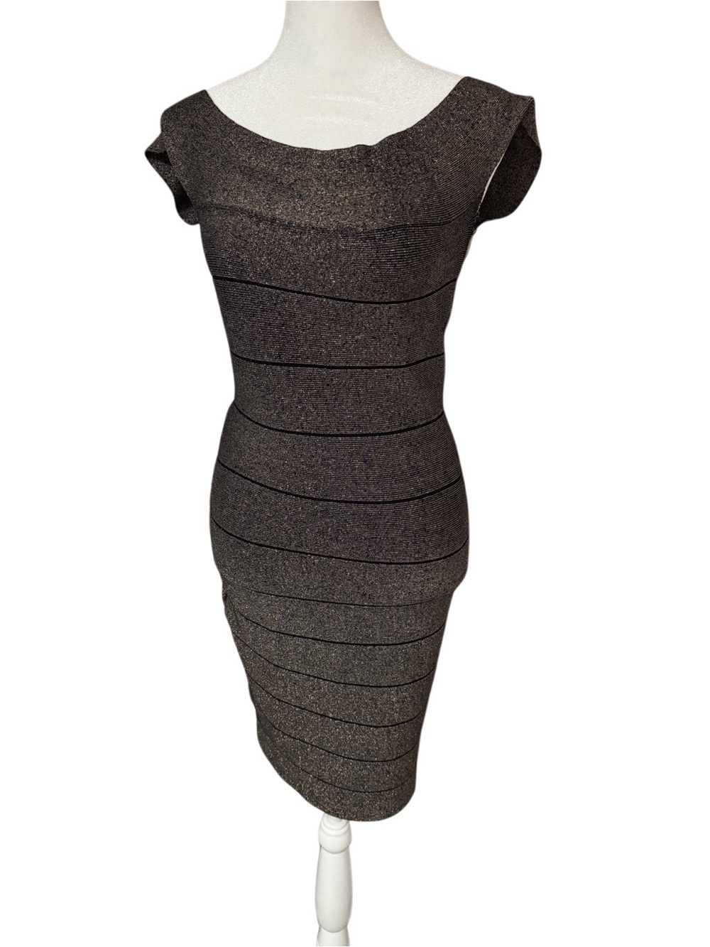 Y2K G by Guess Metallic Brown Mini Bodycon Dress Small